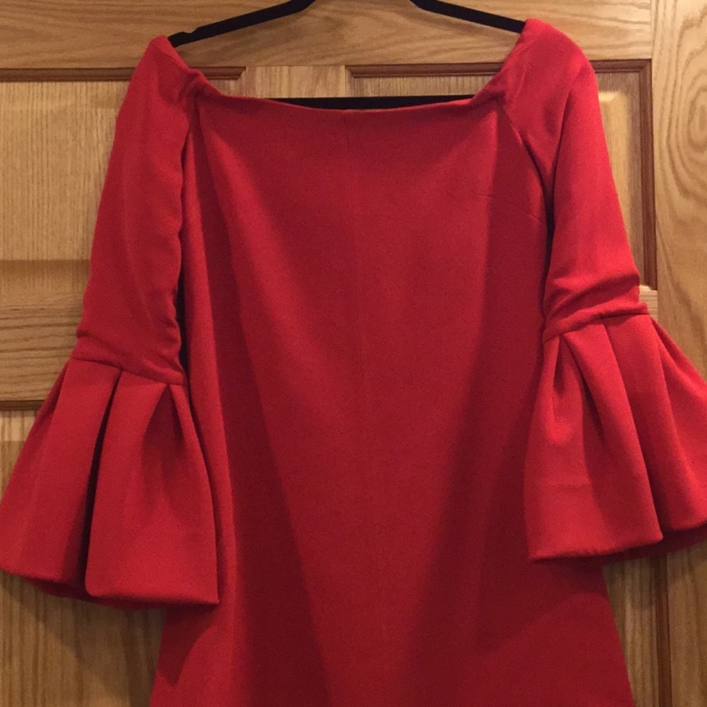 Alexis  Red Emery Off-the-shoulder Crepe Dress - Picture 7 of 8